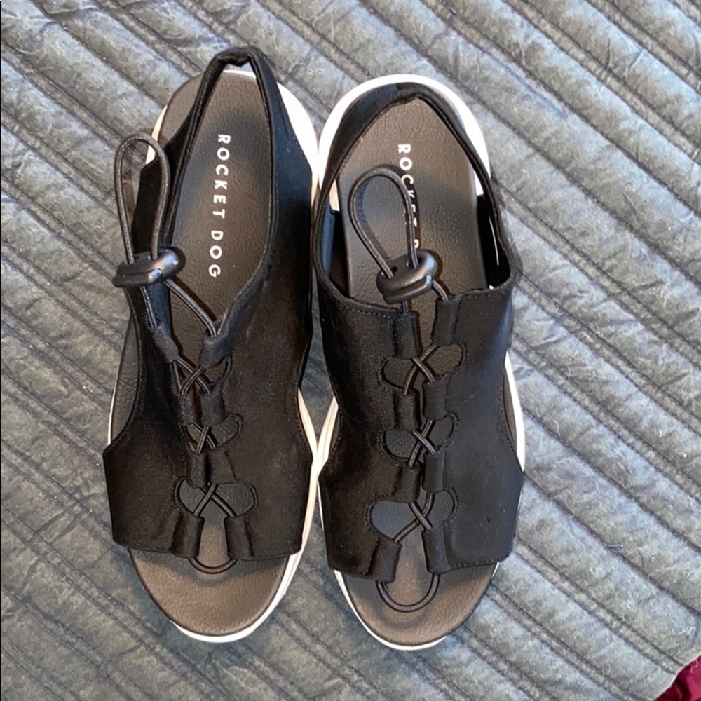 Rocket Dog Black Slip on Sandals